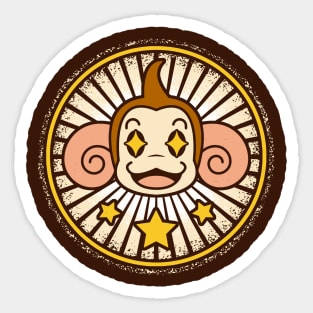 Monkey Banana Emblem Sticker